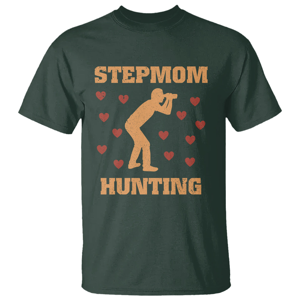Stepmom Hunting T Shirt Funny Saying Dad Finding Bonus Mom - Wonder Print Shop