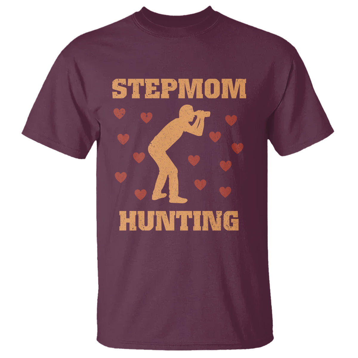 Stepmom Hunting T Shirt Funny Saying Dad Finding Bonus Mom - Wonder Print Shop