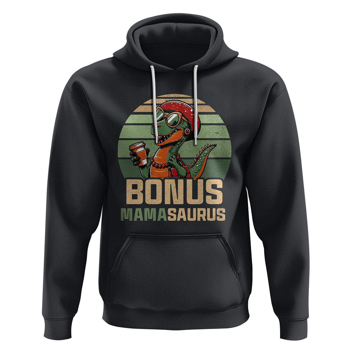 Funny Dinosaur Stepmom Hoodie Bonus Mamasaurus Mom Mother's Day - Wonder Print Shop