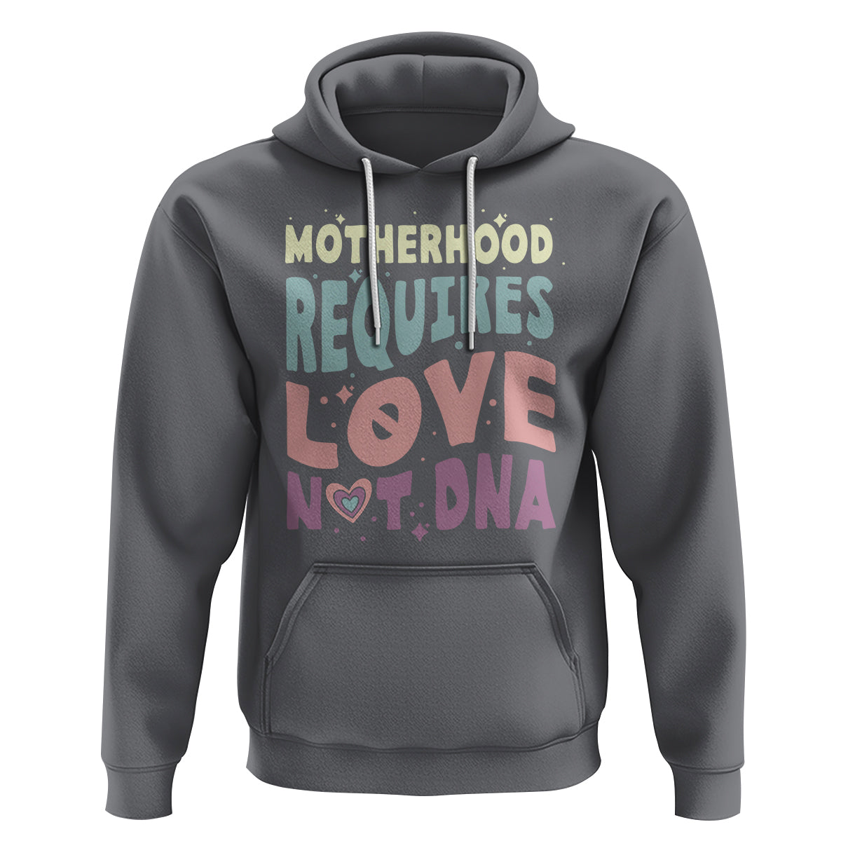 Bonus Mom Hoodie Motherhood Requires Love Not DNA - Wonder Print Shop