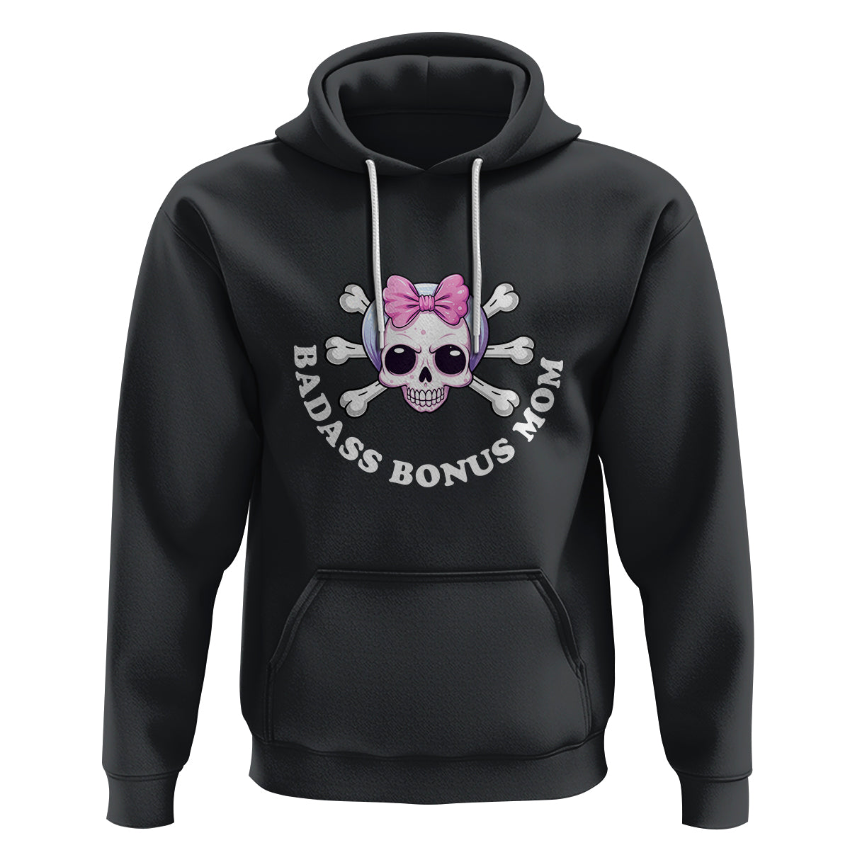 Funny Stepmom Hoodie Badass Bonus Mom - Wonder Print Shop
