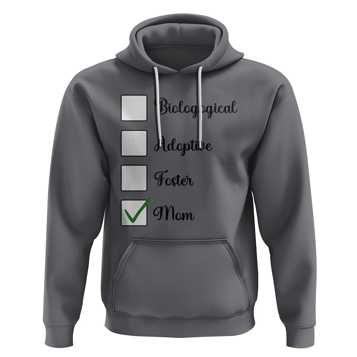 Adoptive Mom Hoodie Biological Adoptive Foster Mom - Wonder Print Shop