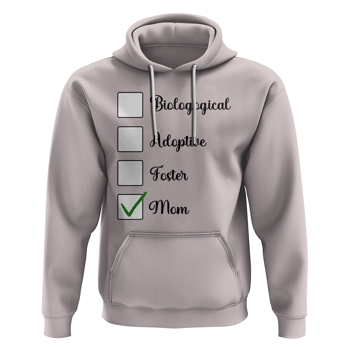 Adoptive Mom Hoodie Biological Adoptive Foster Mom - Wonder Print Shop