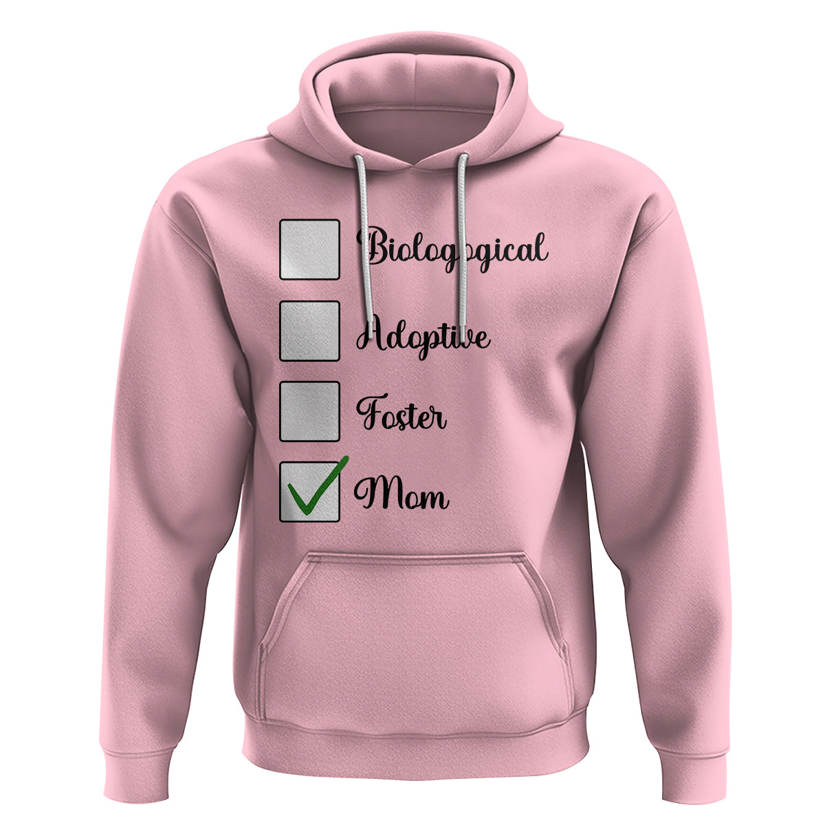 Adoptive Mom Hoodie Biological Adoptive Foster Mom - Wonder Print Shop