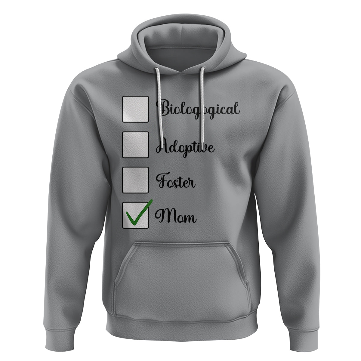 Adoptive Mom Hoodie Biological Adoptive Foster Mom - Wonder Print Shop