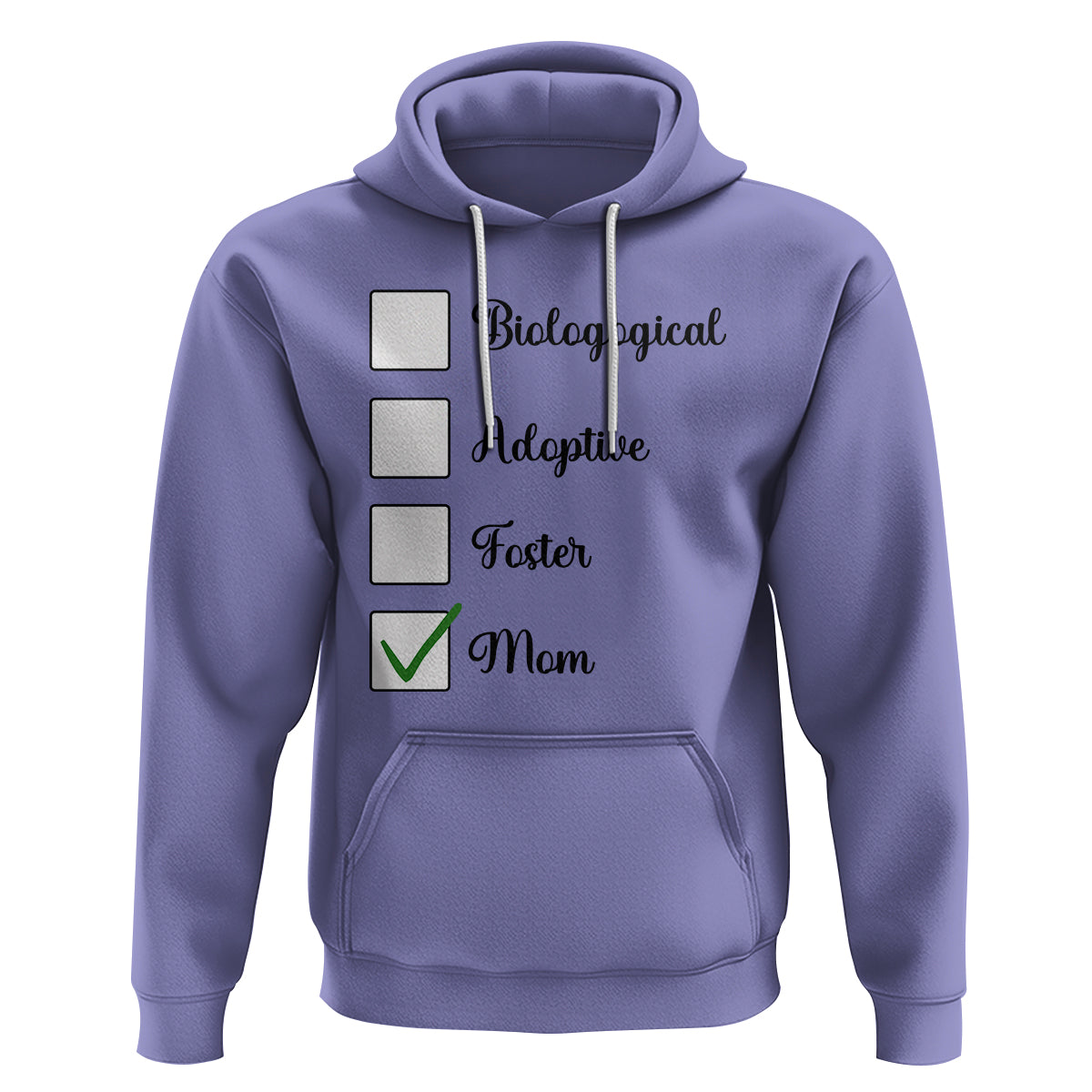 Adoptive Mom Hoodie Biological Adoptive Foster Mom - Wonder Print Shop