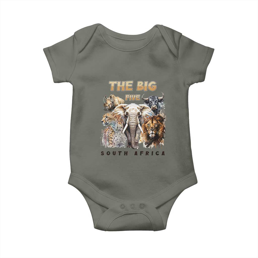The Big Five South Africa Baby Onesie Elephant Lion Rhino Buffalo Leopard Animals Safari Wildlife