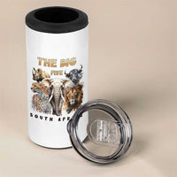 The Big Five South Africa 4 in 1 Can Cooler Tumbler Elephant Lion Rhino Buffalo Leopard Animals Safari Wildlife