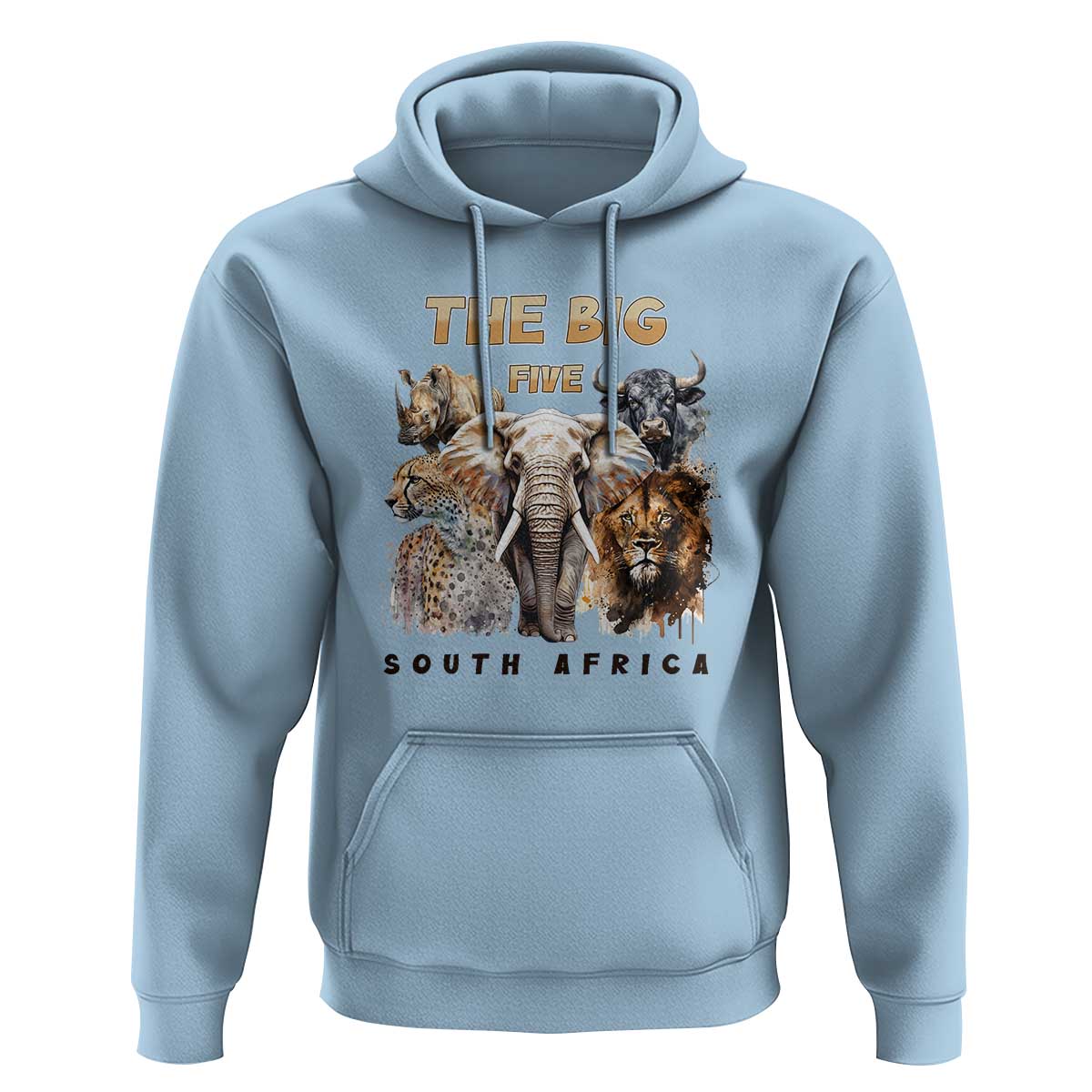 The Big Five South Africa Hoodie Elephant Lion Rhino Buffalo Leopard Animals Safari Wildlife
