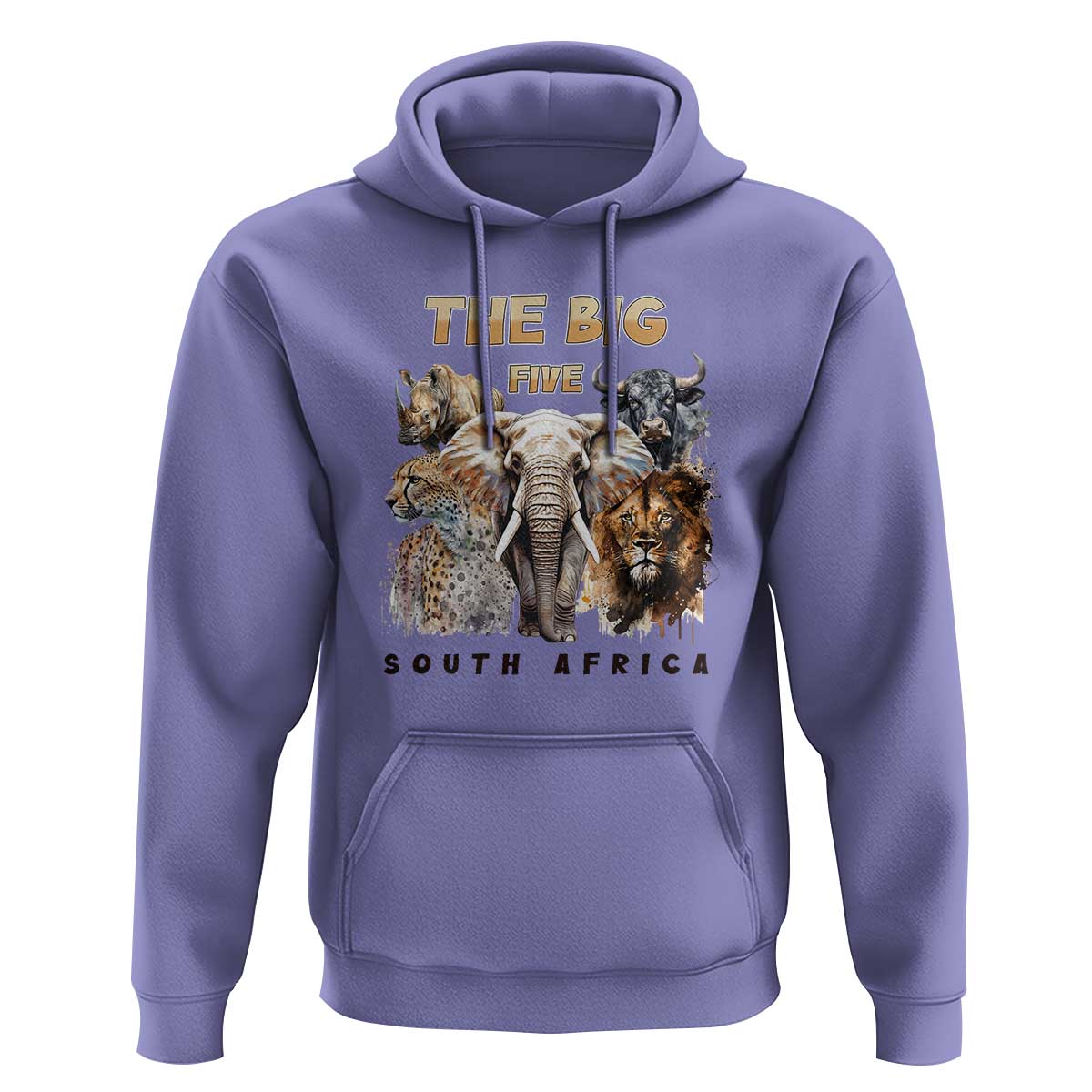 The Big Five South Africa Hoodie Elephant Lion Rhino Buffalo Leopard Animals Safari Wildlife