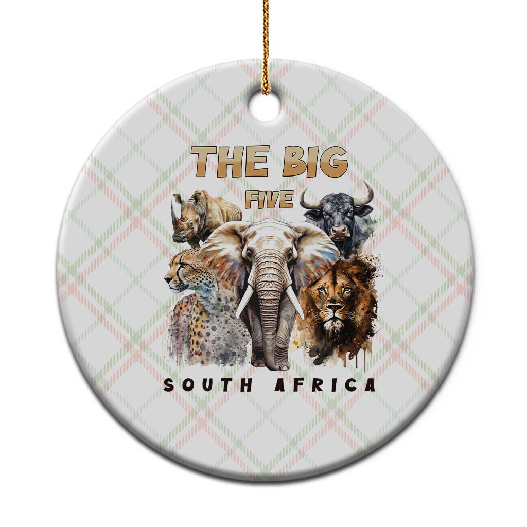 The Big Five South Africa Ceramic Ornament Elephant Lion Rhino Buffalo Leopard Animals Safari Wildlife - Wonder Print Shop