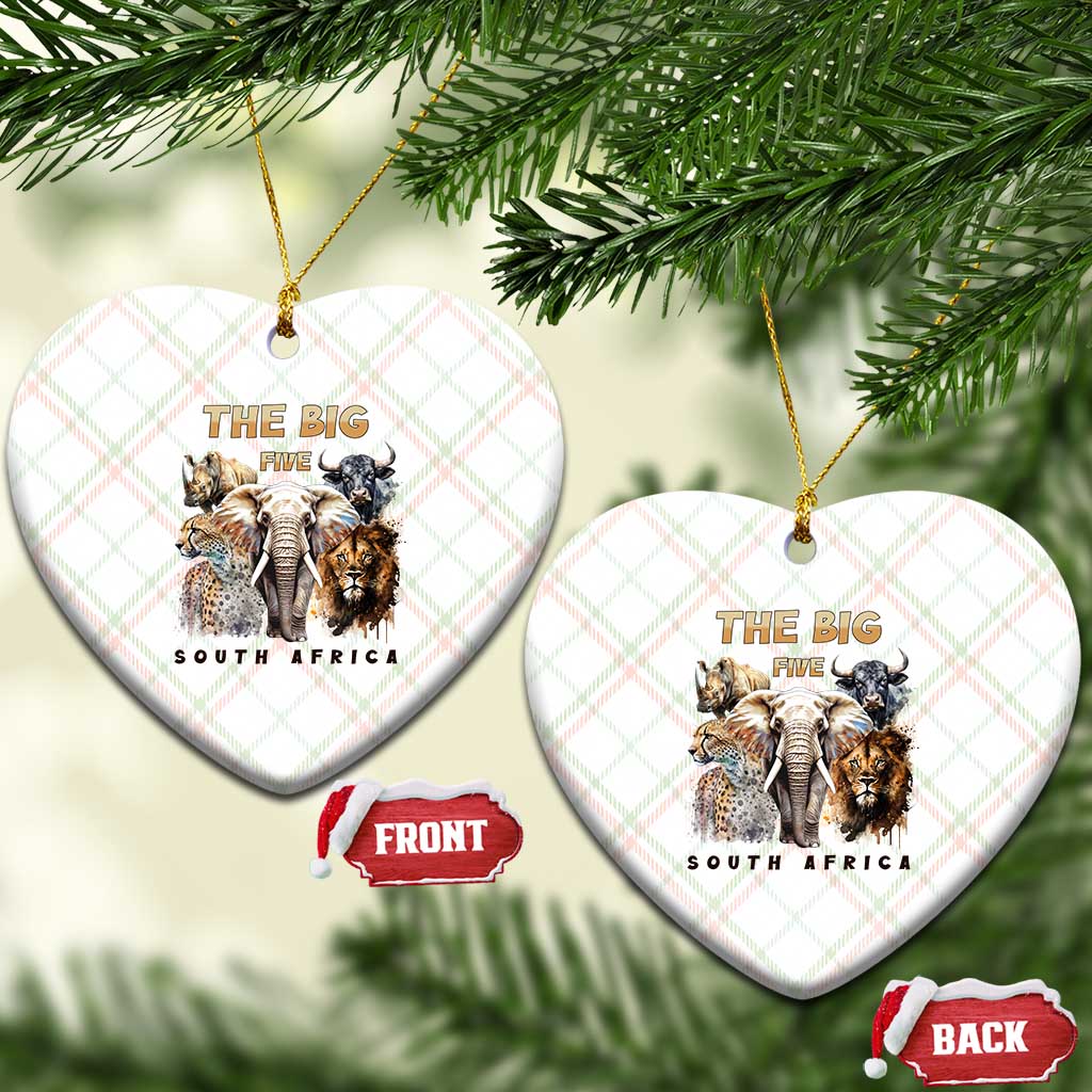 The Big Five South Africa Ceramic Ornament Elephant Lion Rhino Buffalo Leopard Animals Safari Wildlife - Wonder Print Shop