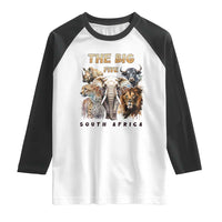The Big Five South Africa Raglan Shirt Elephant Lion Rhino Buffalo Leopard Animals Safari Wildlife
