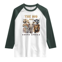 The Big Five South Africa Raglan Shirt Elephant Lion Rhino Buffalo Leopard Animals Safari Wildlife