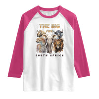 The Big Five South Africa Raglan Shirt Elephant Lion Rhino Buffalo Leopard Animals Safari Wildlife