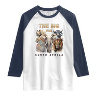 The Big Five South Africa Raglan Shirt Elephant Lion Rhino Buffalo Leopard Animals Safari Wildlife