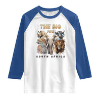 The Big Five South Africa Raglan Shirt Elephant Lion Rhino Buffalo Leopard Animals Safari Wildlife