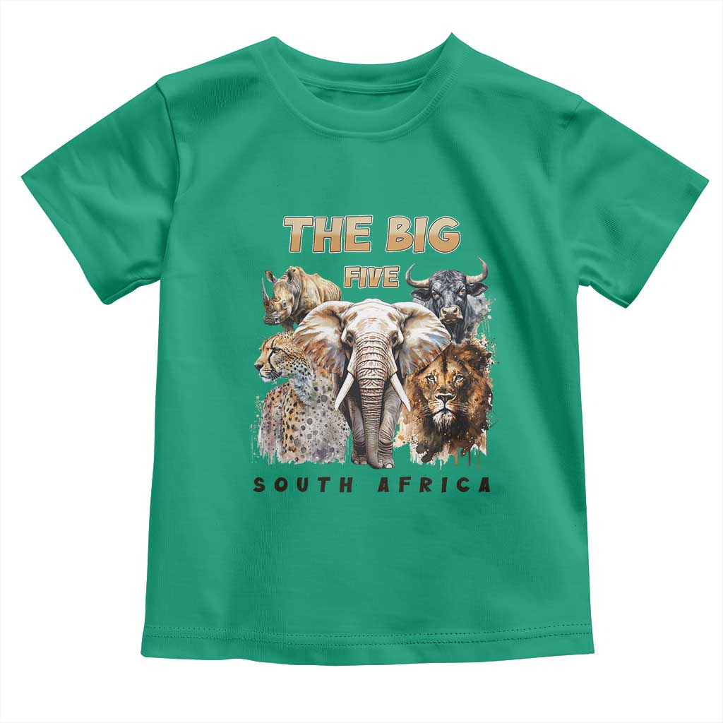 The Big Five South Africa Toddler T Shirt Elephant Lion Rhino Buffalo Leopard Animals Safari Wildlife