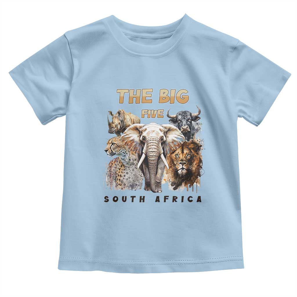 The Big Five South Africa Toddler T Shirt Elephant Lion Rhino Buffalo Leopard Animals Safari Wildlife