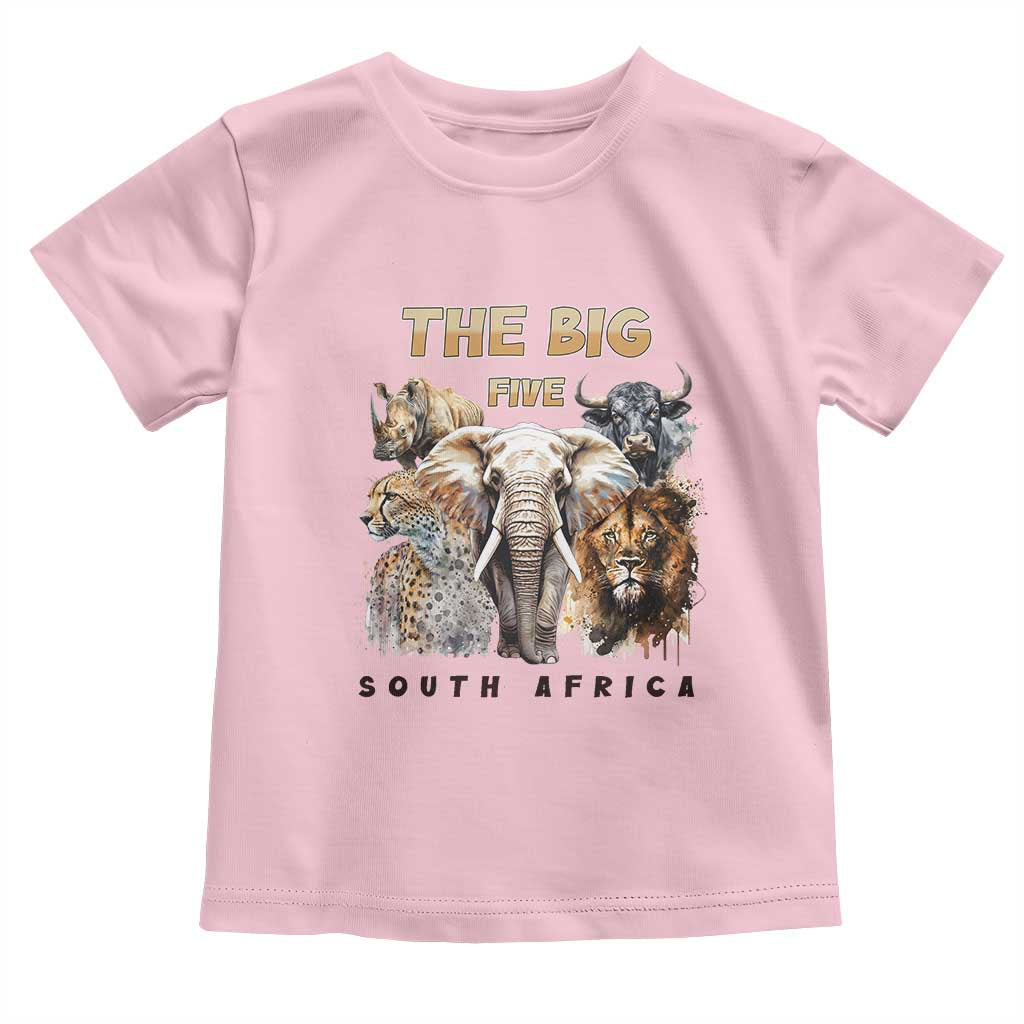 The Big Five South Africa Toddler T Shirt Elephant Lion Rhino Buffalo Leopard Animals Safari Wildlife