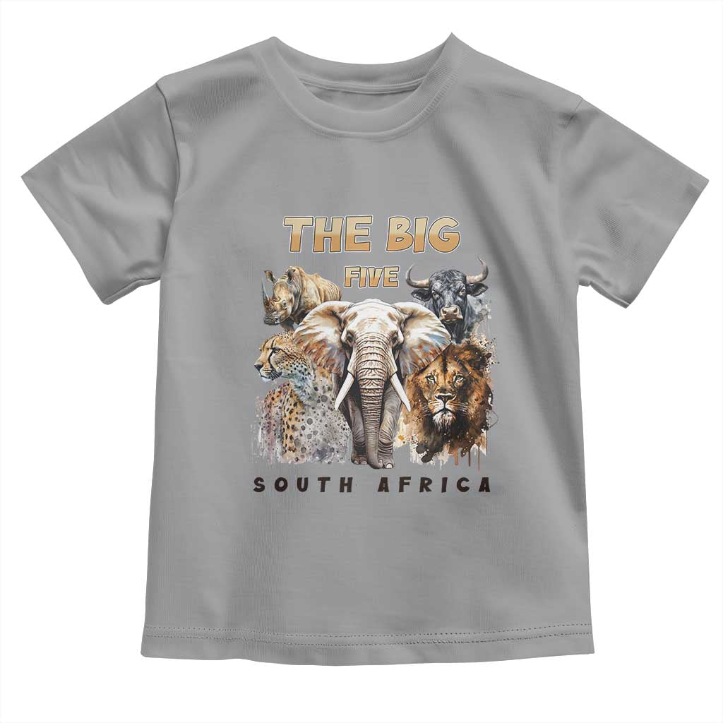 The Big Five South Africa Toddler T Shirt Elephant Lion Rhino Buffalo Leopard Animals Safari Wildlife