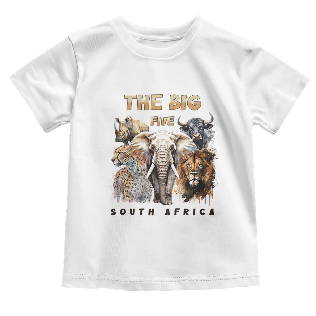 The Big Five South Africa Toddler T Shirt Elephant Lion Rhino Buffalo Leopard Animals Safari Wildlife