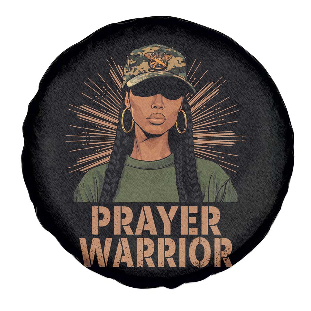 Black Prayer Warrior Spare Tire Cover Jesus God Christian Camo Girl