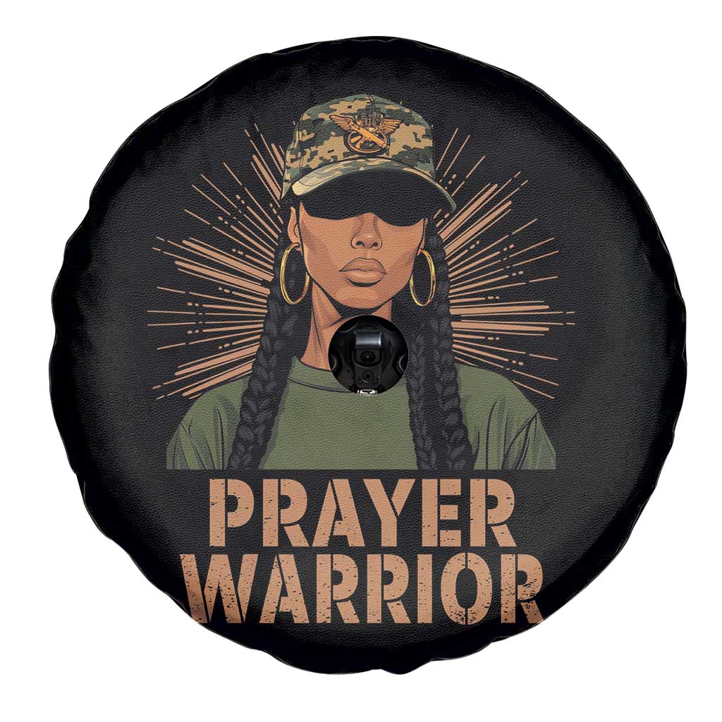 Black Prayer Warrior Spare Tire Cover Jesus God Christian Camo Girl