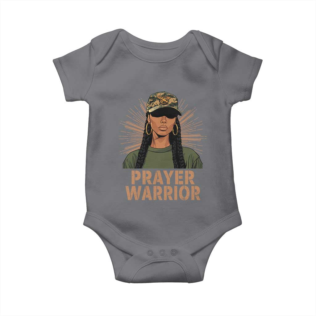 Black Prayer Warrior Baby Onesie Jesus God Christian Camo Girl