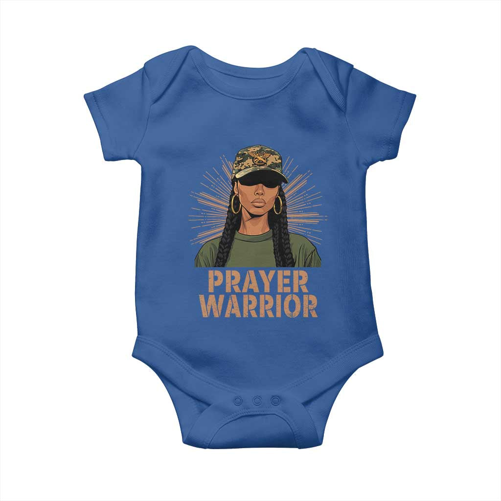 Black Prayer Warrior Baby Onesie Jesus God Christian Camo Girl