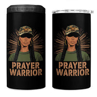 Black Prayer Warrior 4 in 1 Can Cooler Tumbler Jesus God Christian Camo Girl