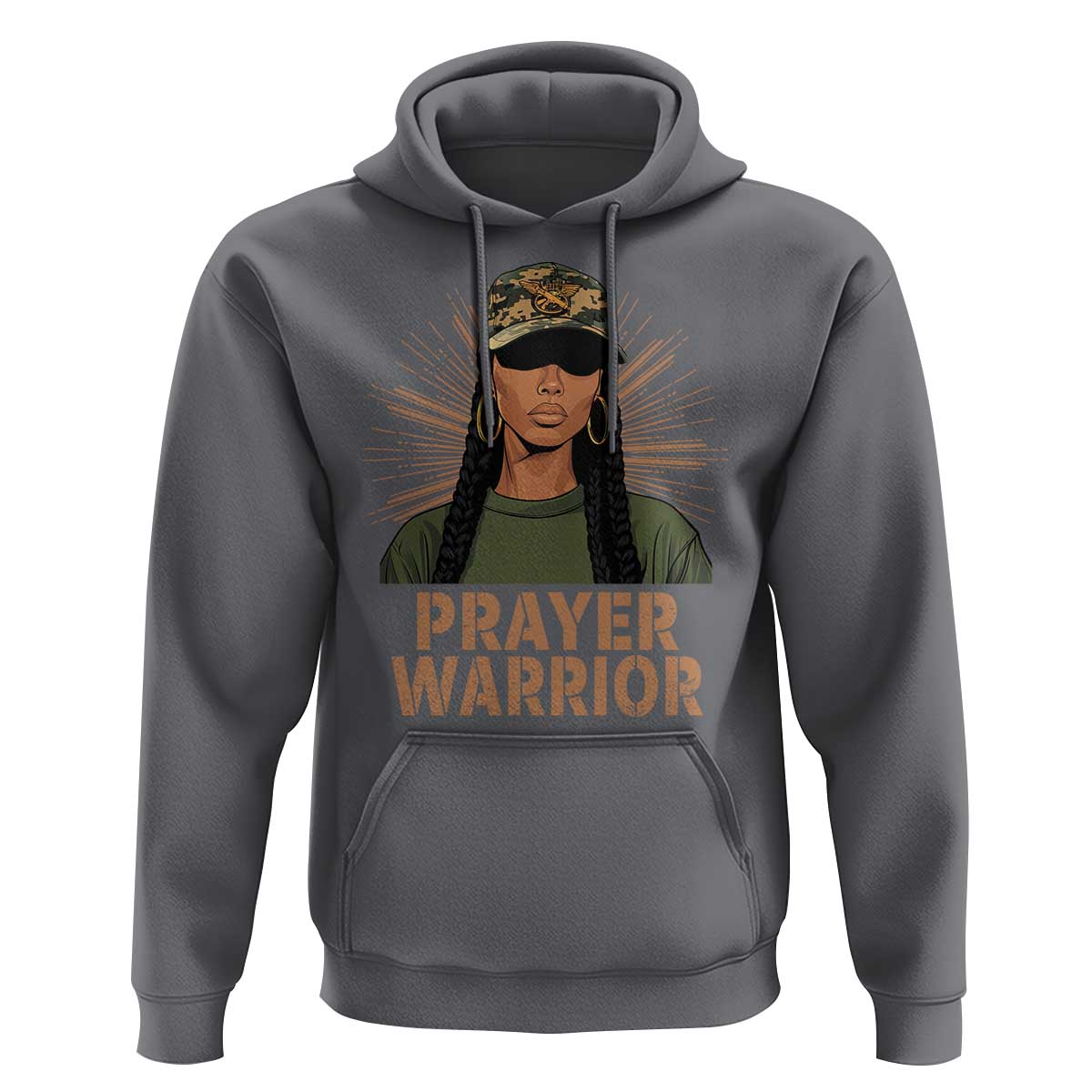 Black Prayer Warrior Hoodie Jesus God Christian Camo Girl