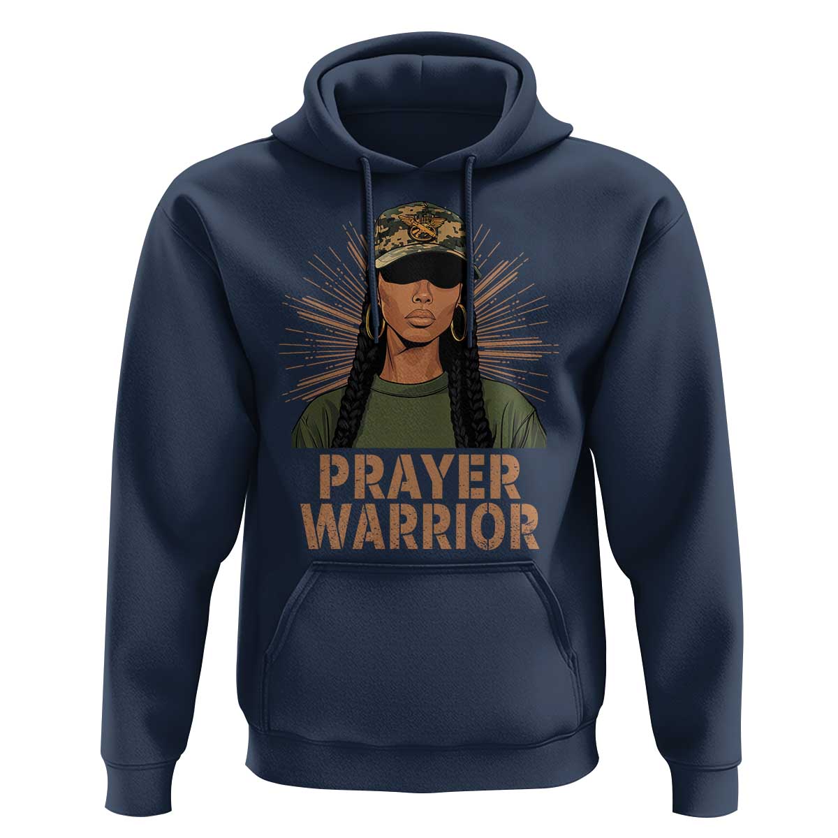 Black Prayer Warrior Hoodie Jesus God Christian Camo Girl