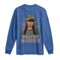 Black Prayer Warrior Long Sleeve Shirt Jesus God Christian Camo Girl