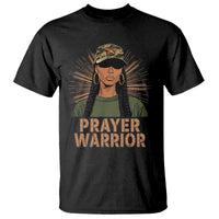 Black Prayer Warrior T Shirt Jesus God Christian Camo Girl