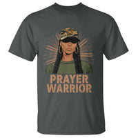 Black Prayer Warrior T Shirt Jesus God Christian Camo Girl