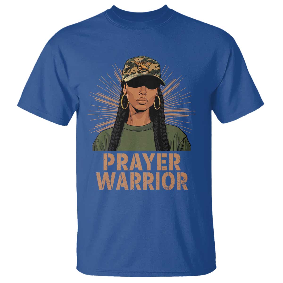 Black Prayer Warrior T Shirt Jesus God Christian Camo Girl