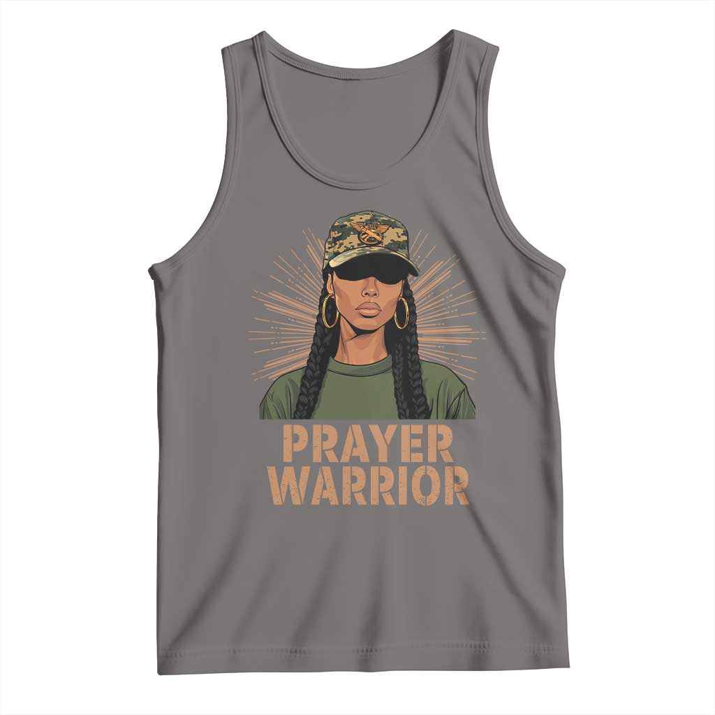Black Prayer Warrior Tank Top Jesus God Christian Camo Girl