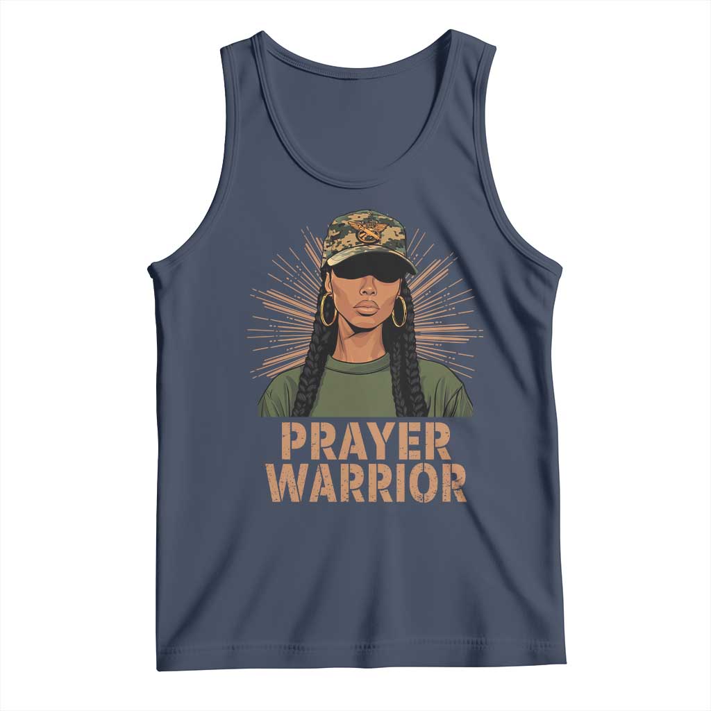 Black Prayer Warrior Tank Top Jesus God Christian Camo Girl