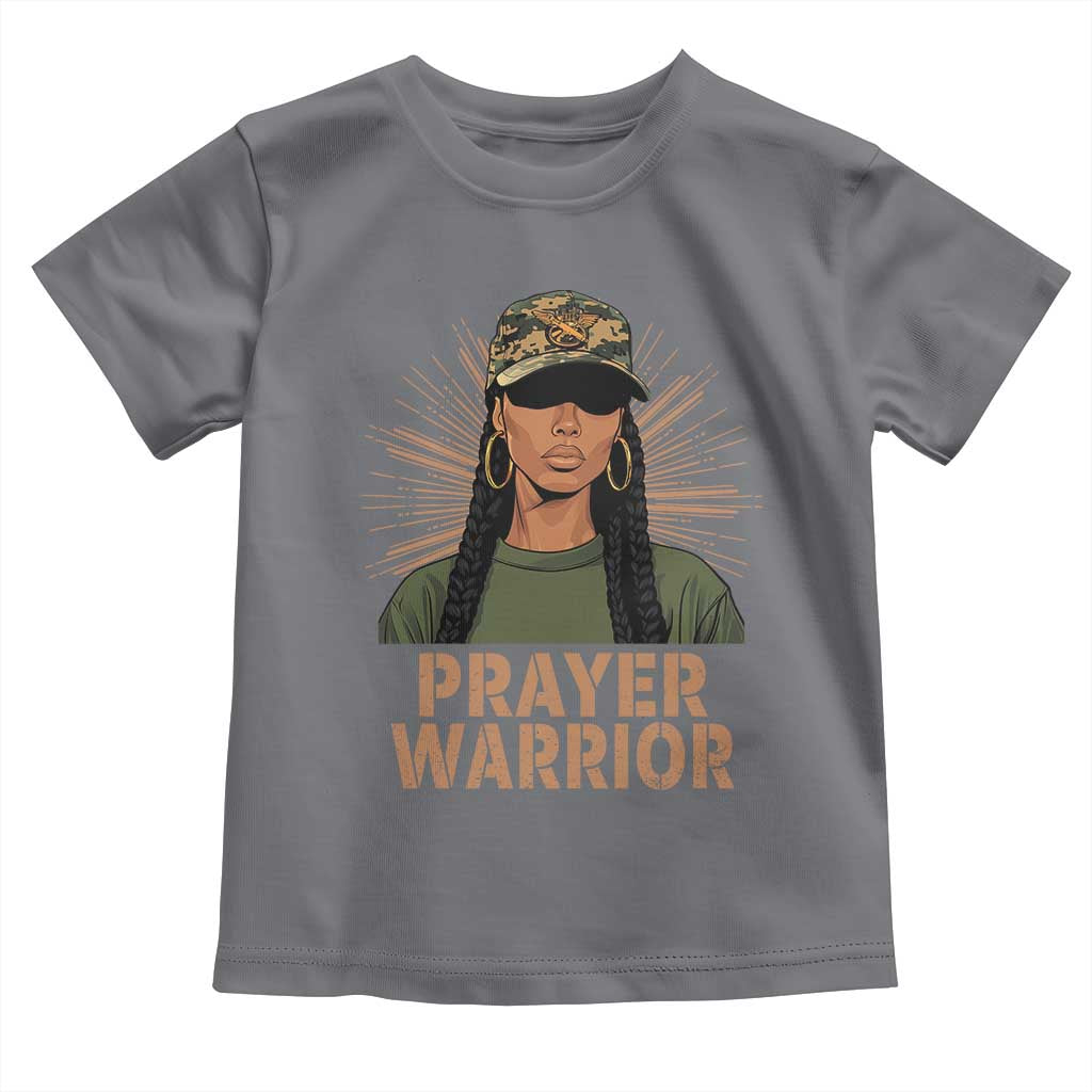 Black Prayer Warrior Toddler T Shirt Jesus God Christian Camo Girl