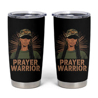 Black Prayer Warrior Tumbler Cup Jesus God Christian Camo Girl