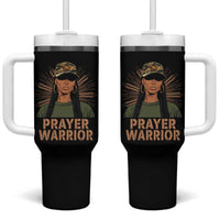 Black Prayer Warrior Tumbler With Handle Jesus God Christian Camo Girl