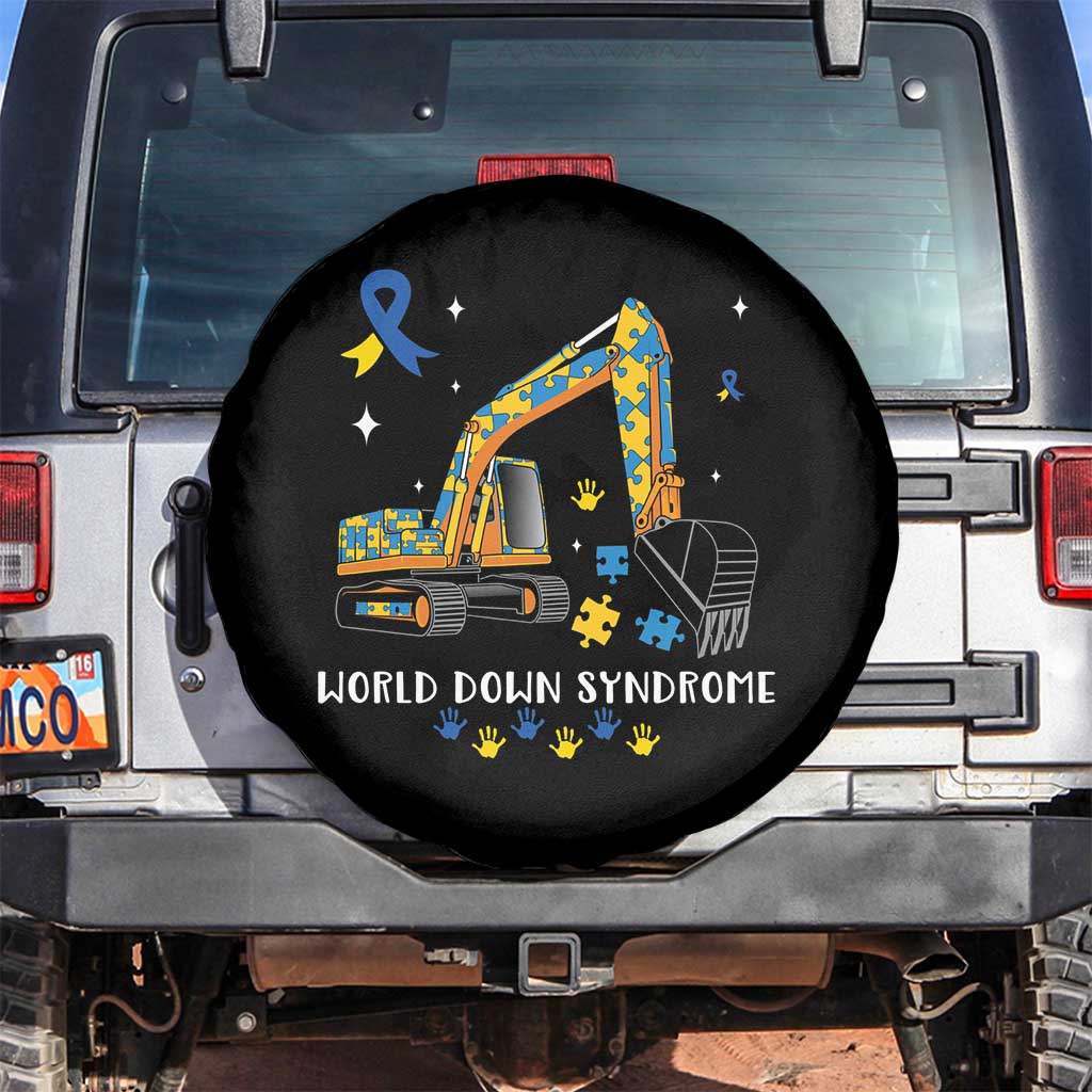 World Down Syndrome Awareness Day Bulldozer Spare Tire Cover