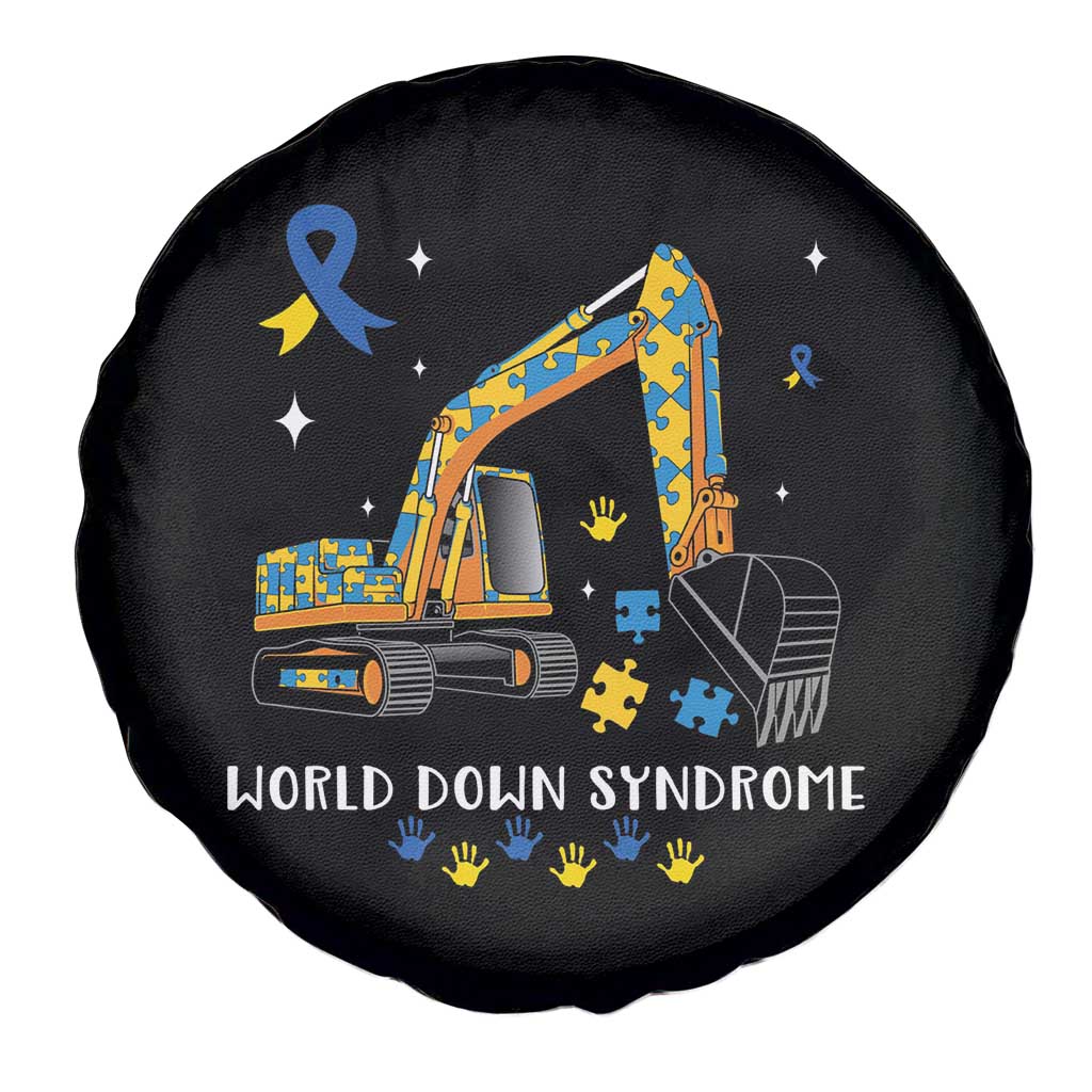 World Down Syndrome Awareness Day Bulldozer Spare Tire Cover