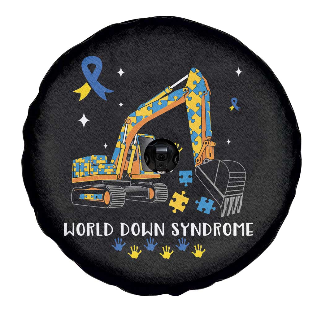 World Down Syndrome Awareness Day Bulldozer Spare Tire Cover