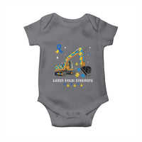 World Down Syndrome Awareness Day Bulldozer Baby Onesie