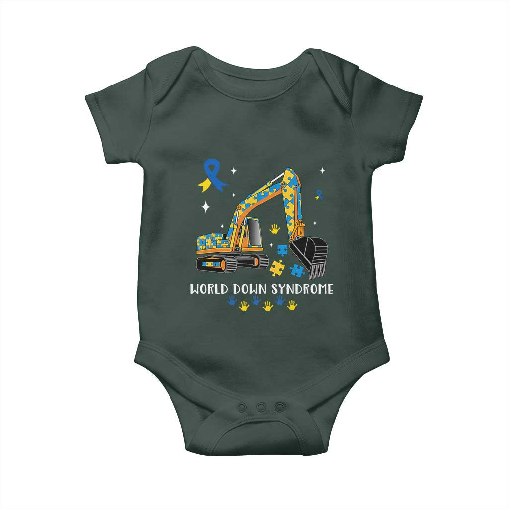 World Down Syndrome Awareness Day Bulldozer Baby Onesie