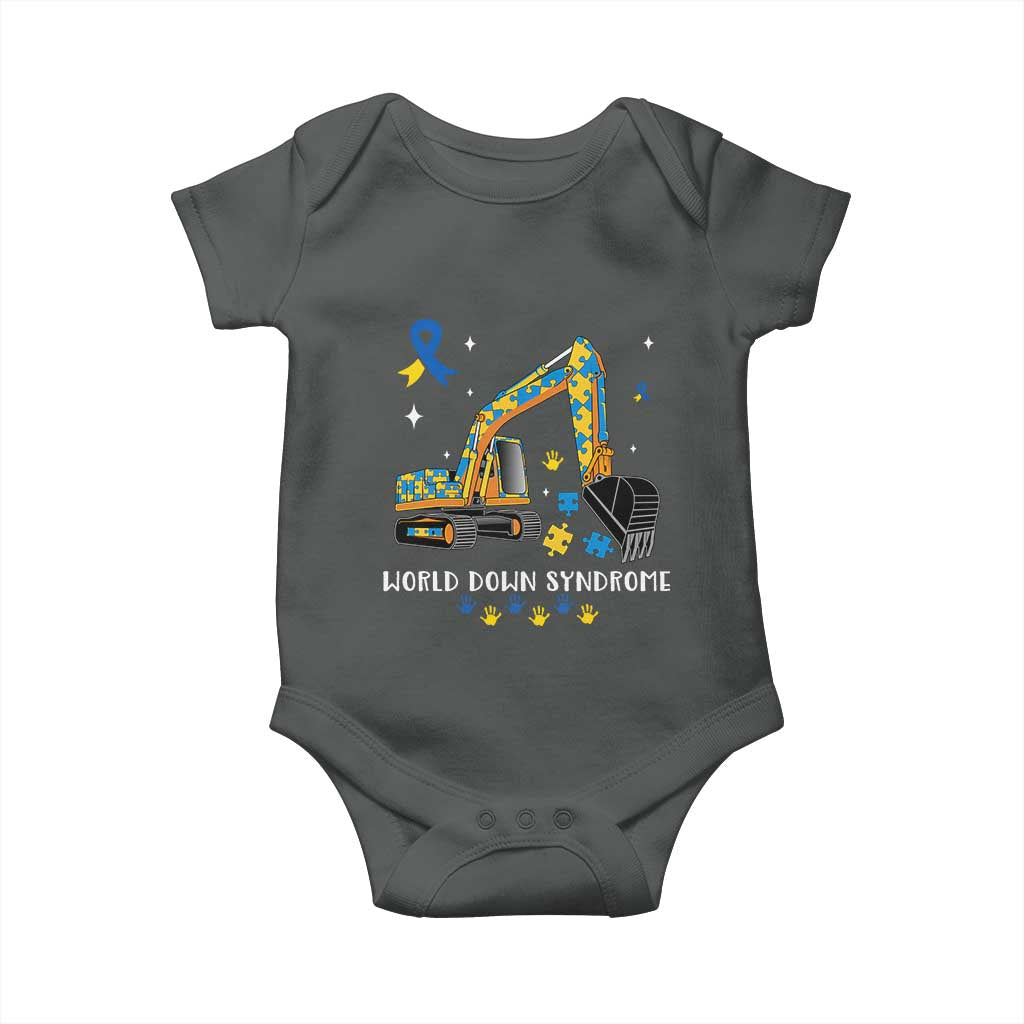World Down Syndrome Awareness Day Bulldozer Baby Onesie