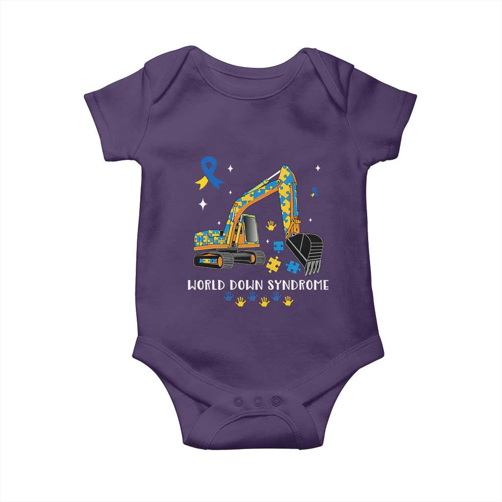 World Down Syndrome Awareness Day Bulldozer Baby Onesie