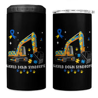 World Down Syndrome Awareness Day Bulldozer 4 in 1 Can Cooler Tumbler